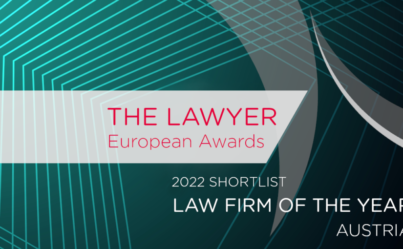 The Lawyer European Awards 2022: bpv Huegel again shortlisted as “Law Firm of the Year – Austria”